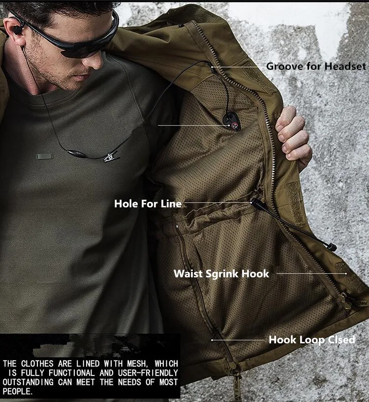 Армейская полевая тактическая куртка мужская водонепроницаемая ветровка Rip-stop SWAT камуфляжные военные куртки мульти-карманы зимнее пальто S-2XL