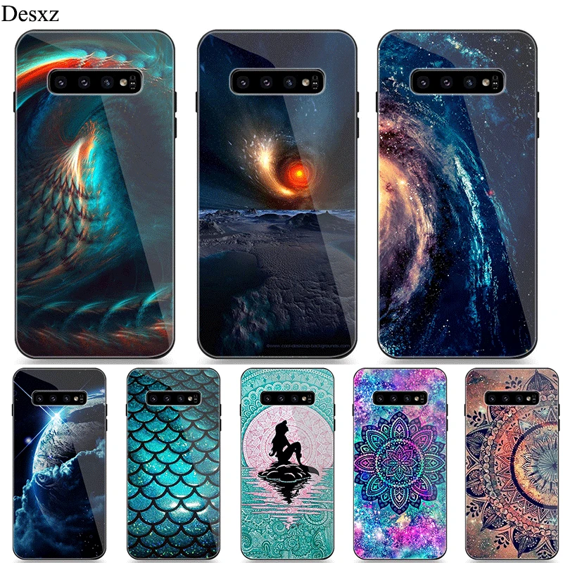 Phone Case Glass For Samsung A40 A50 A10 A20 A30 A60 A70 S10 S7 Edge S8 S9 Plus Note 8 9 Cover Cool Pictures On | Мобильные телефоны