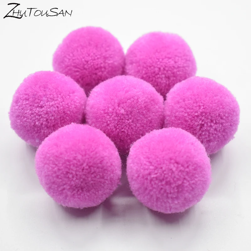 

25pcs Approx 30mm Mix Mulit Color Pompom Craft DIY Soft Pom Poms Balls Wedding/Home Decoration Sewing On Cloth Accessories