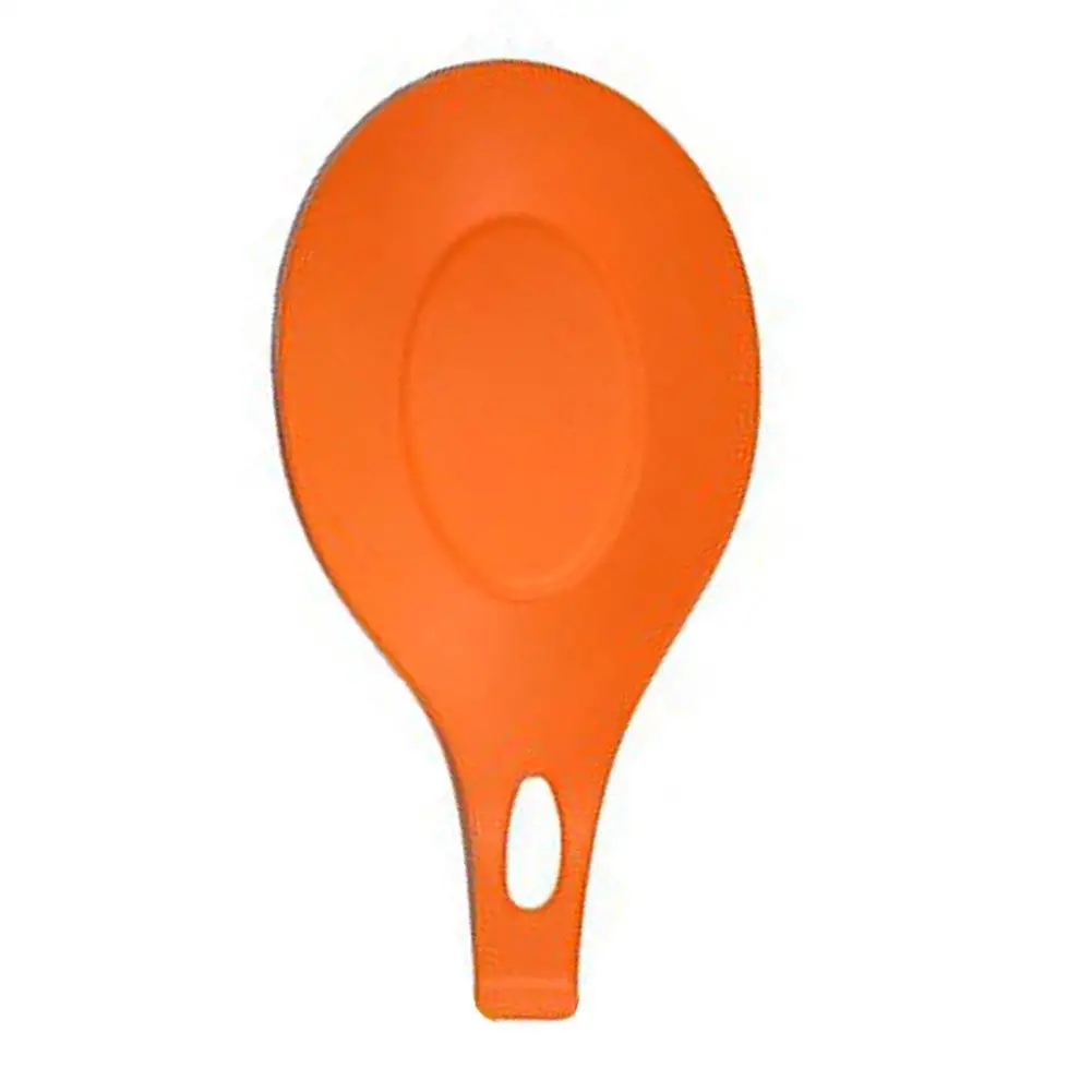

Silicone Heat Resistant Spoon Fork Mat Rest Utensil Spatula Holder Kitchen Tool Orange Spoon Insulation Mat Placemat Home A391