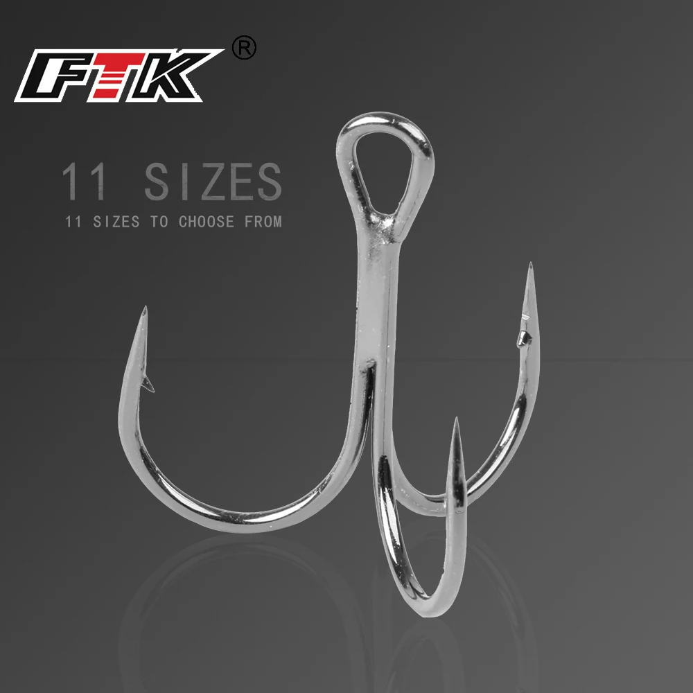 FTK Treble Hook Baitholder Bass Fishing Hook Lure Holder Fly Tying Crank  Hook Set Saltwater Needle Fishhook