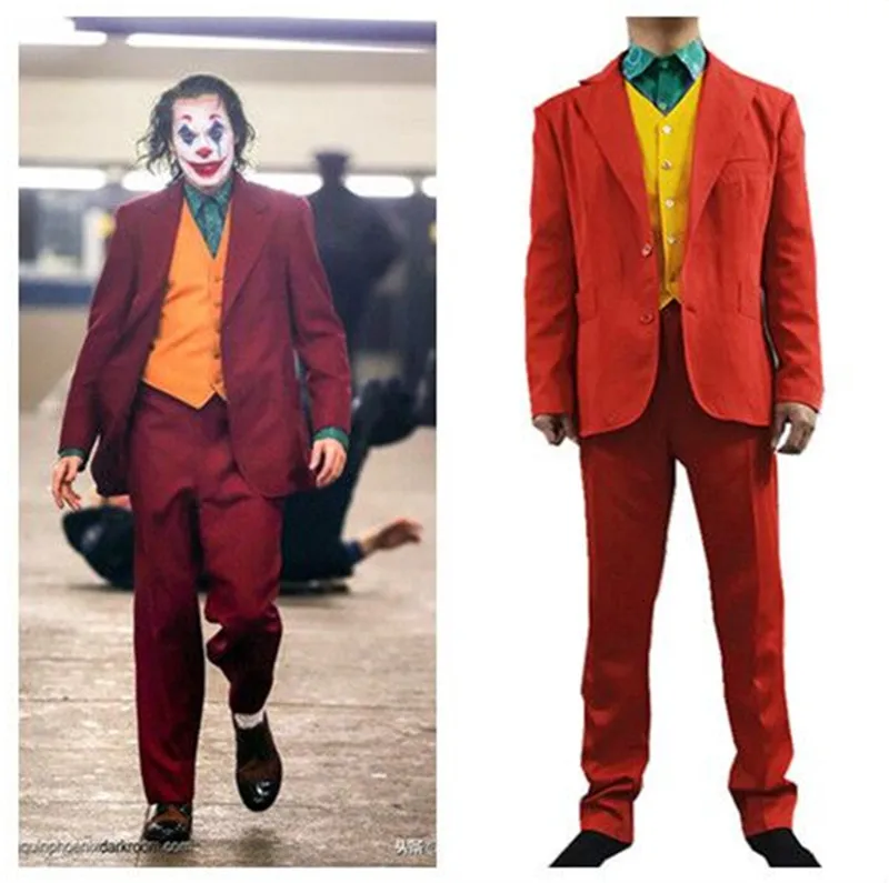 

Movie Batman Joker Red Suits Male Female Cosplay Costume Halloween Party Clothes