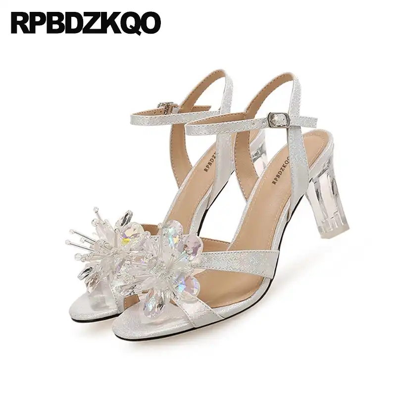 silver two strap heels
