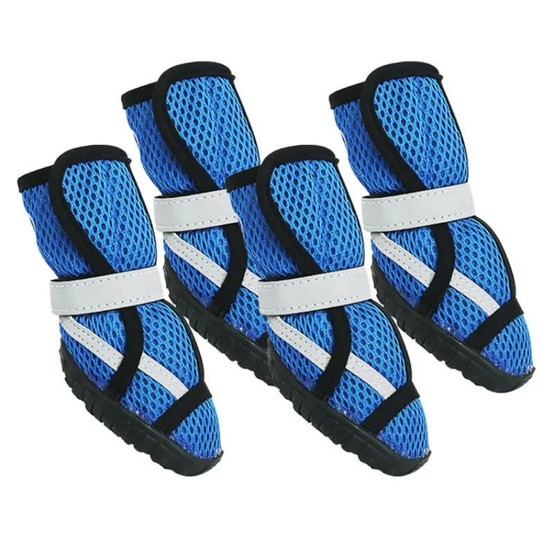 

Pet 4 Pcs/Lot Shoes For Large Dogs Summer Anti Slip Breathable Tied Shoe Paw Protectors Supplies Puppy Shoes 2019