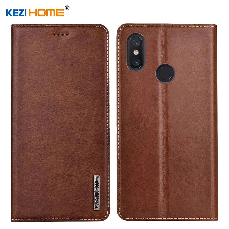 

Case for Xiaomi Mi Max 3 KEZiHOME Luxury Genuine Leather Flip wallet Cover for Xiaomi mi Max3 6.9'' Phone cases