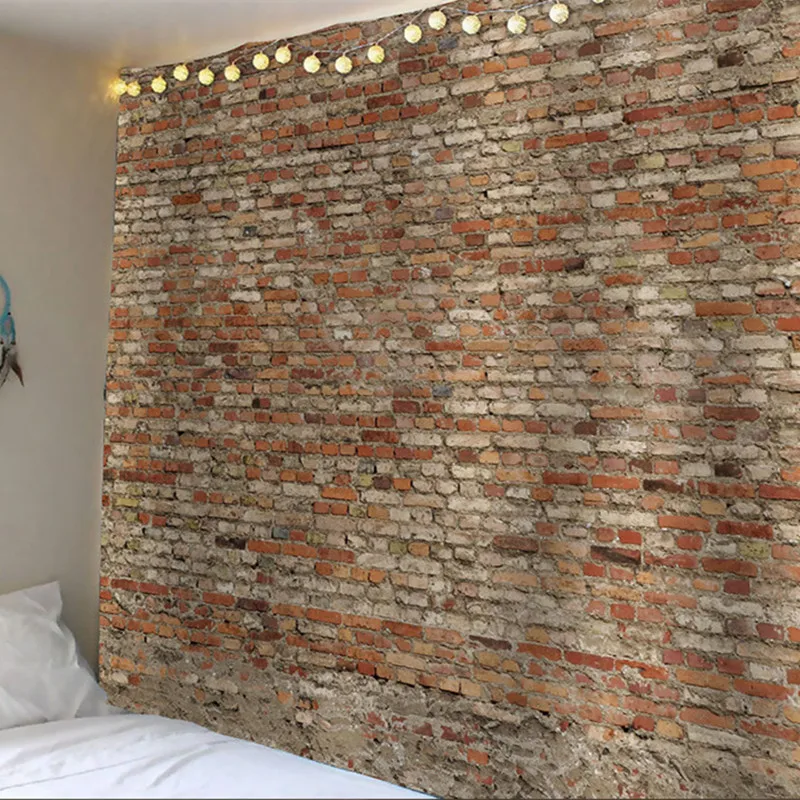 

3d Stone wall decorative tapestry 3d painting clothe craft background decor rectangular tapestry/mat tapestry wall hanging