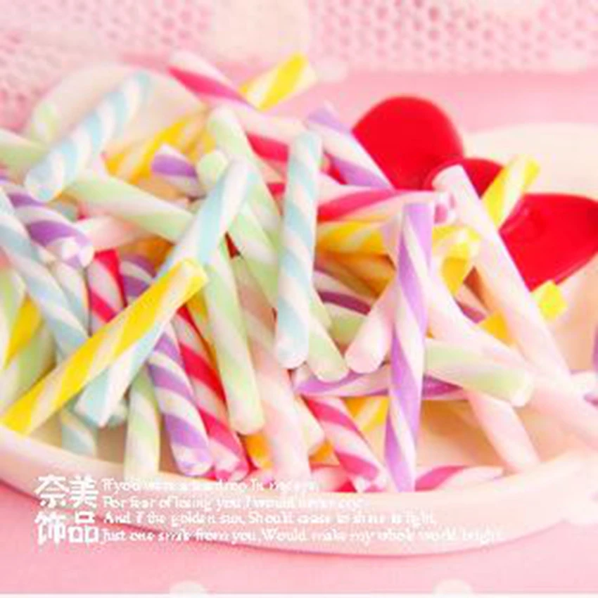 

Jewelry Materials For DIY Decoartion 100pcs 2*20mm Cute Polymer Fimo Clay Stick