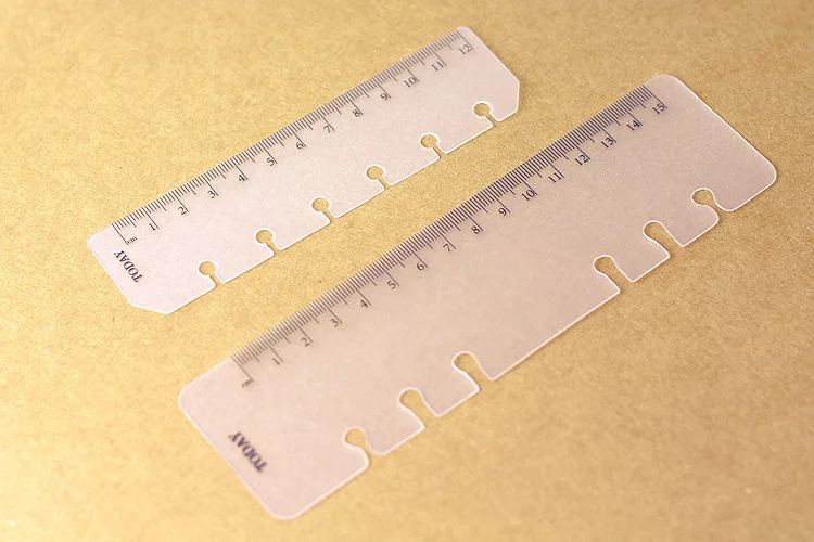 

Sandblast plastic TODAY ruler for filofax, lose leaf notebook/a5 a6 ring binder ruler