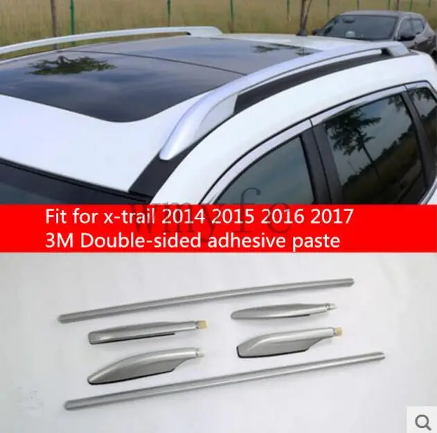 

For Nissan Rogue X-Trail 2014 2015- 2017 Aluminium Alloy Auto Side Rails Bars Luggage Carrier Travel Baggage Holder Roof Racks
