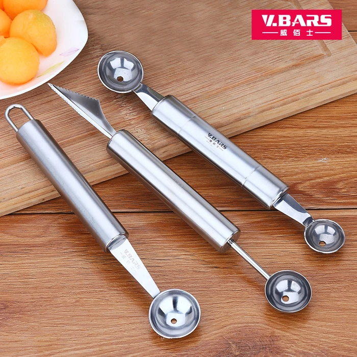 

304 stainless steel ball digging device of multifunctional watermelon fruit digging ball spoon knife carving creative