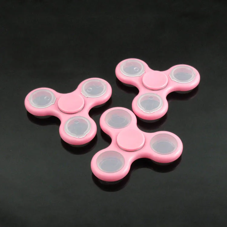 

12 X Mini Pink Fidget Spinner Lip Gloss Cream Jar 3*1.5g Spinning Top Eye Shadow Empty Storage Container