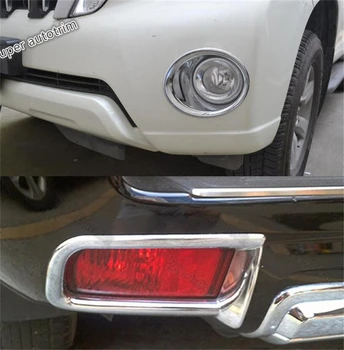 

Lapetus Accessories Exterior Front Fog + Rear Tail Lights Lamps Cover Trim Fit For Toyota Land Cruiser Prado FJ150 2014 - 2017