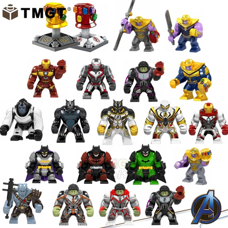 

TMGT Single Big Hulk Korg Winston Iron Man War Machine Black Panther Batman Brick Building Blocks Toys For Children