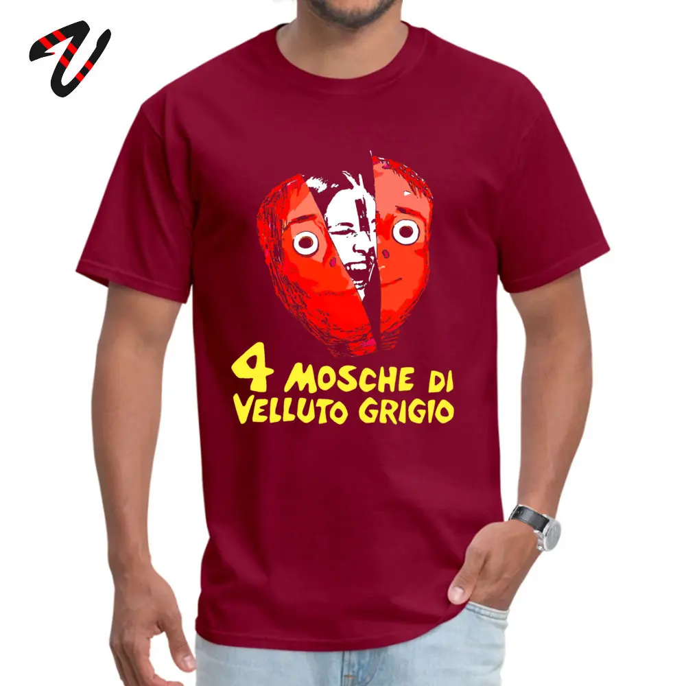 2018 New Fashion flies Leisure Short Sleeve T Shirts Summer Crewneck Pure Cotton T Shirt for Men Tee Shirt Camisa 4 flies18275 maroon