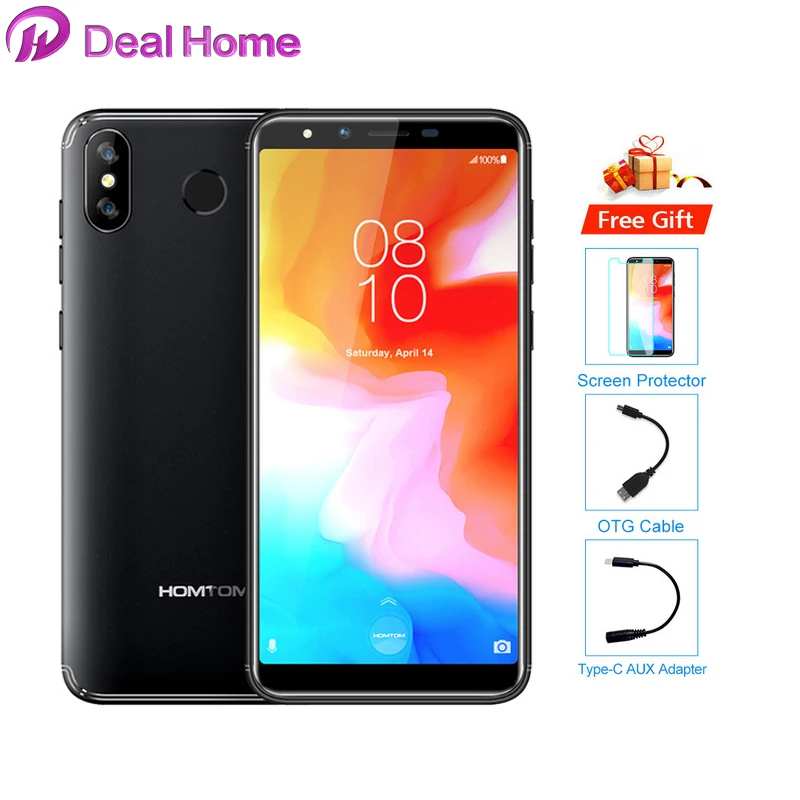 

HOMTOM H5 5.7 inch IPS Display 3GB RAM 32GB ROM Quad Core 1.3GHZ Smartphone GPS Fingerprint Face ID Mobile Phone