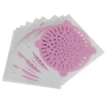 

10pcs Disposable Hair Anti-Blocking Drain Stickers Self-Adhesive Bath Shower Pool Filter Cover Net Strainers Kitchen Tools