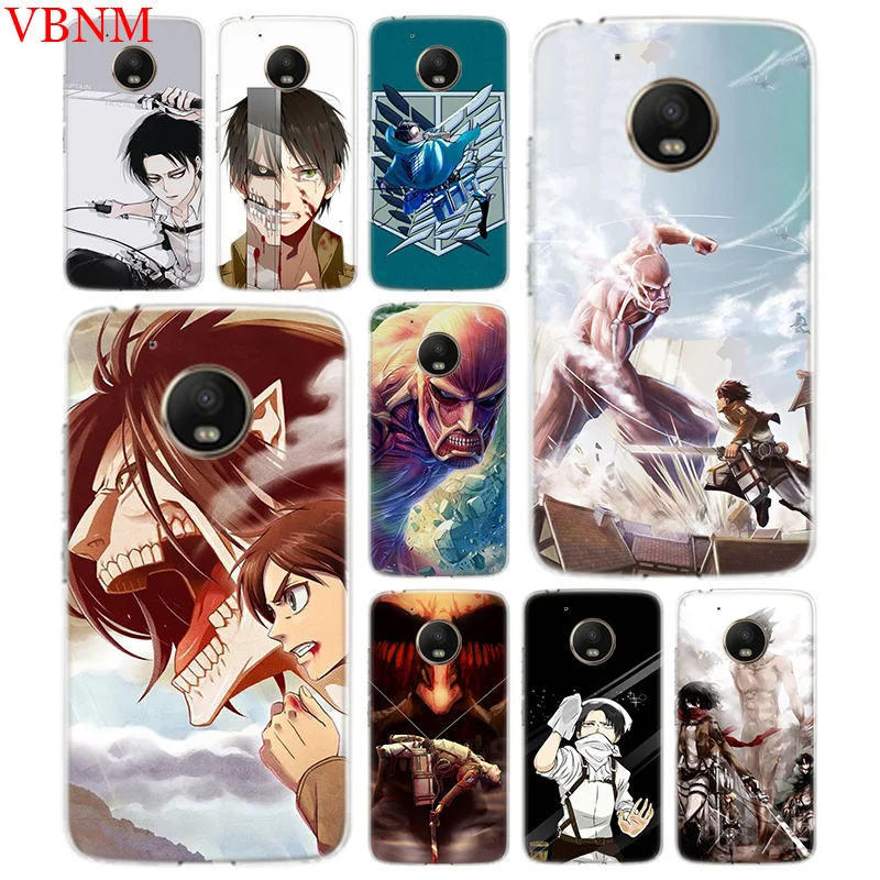Сапоги для косплея Shingeki No Kyojin Аниме Силиконовые узорчатый чехол Motorola G5 G5S G6 E4 E5 G7