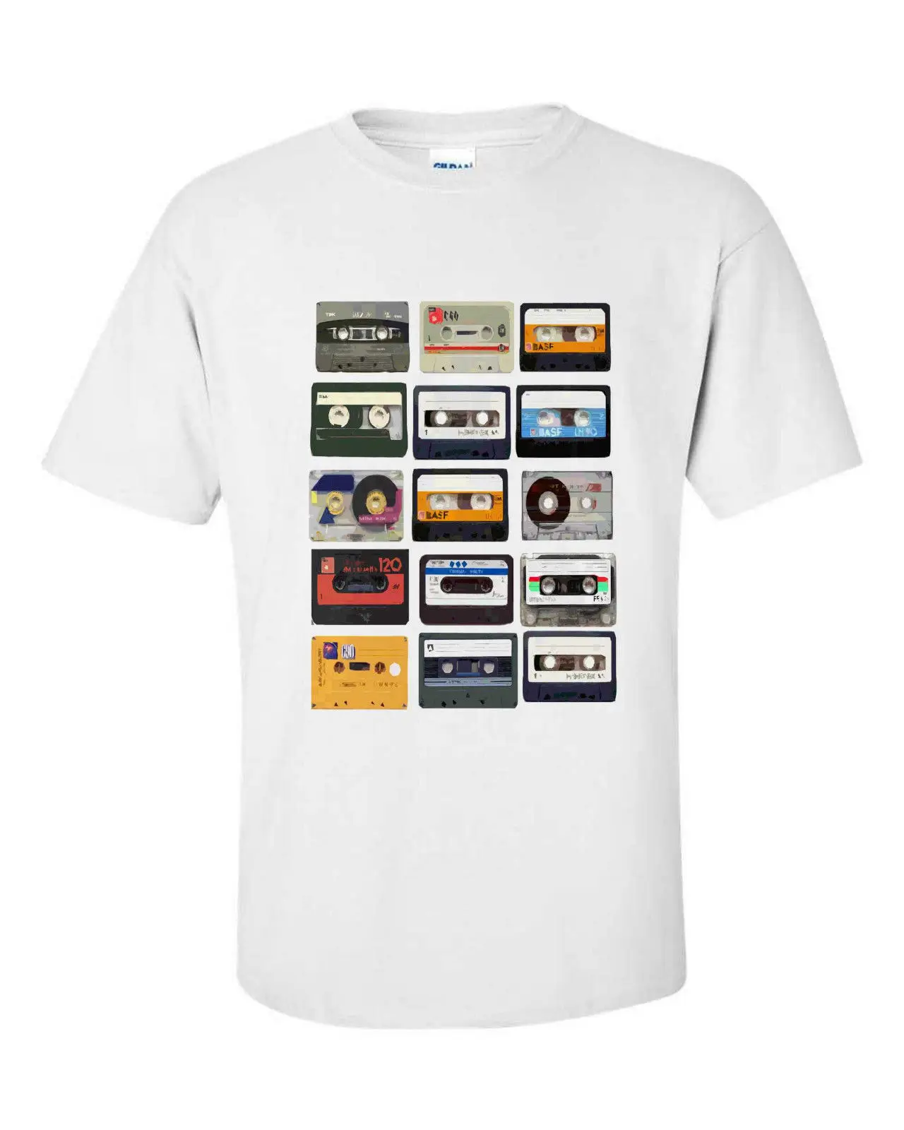 Cassettes Retro Old Skool 80's Classic Funny Mens Regular Fit Cotton T-Shirt jacket croatia leather tshirt denim clothes camiset | Мужская
