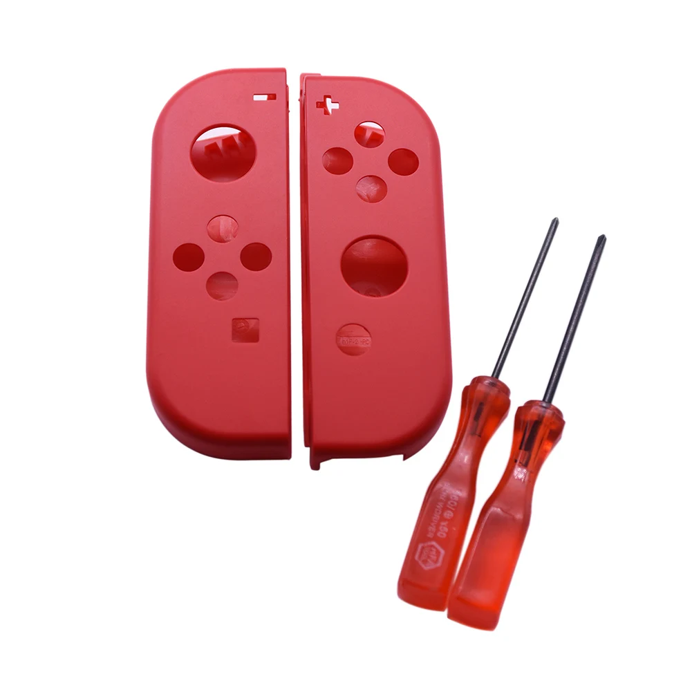 

Red Replacement Full Housing Faceplate Left&Right Shell Case 1 Pair w/Screwdrivers for Nintendo Switch NS Controller Joy-Con
