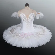 Изготовление размеров под заказ блестящие желтые классические Балетные пачки соло танец балерина костюм professional балетное платье пачка