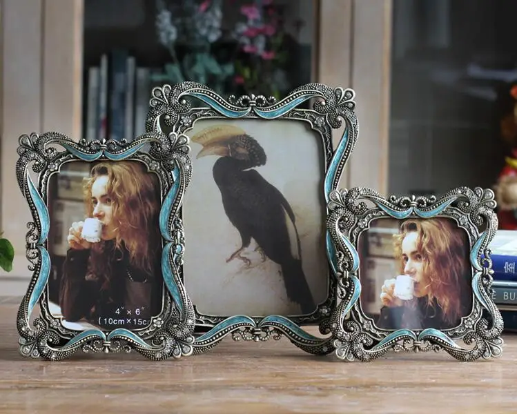 Винтажная бронзовая фоторамка из металлического сплава в европейском стиле