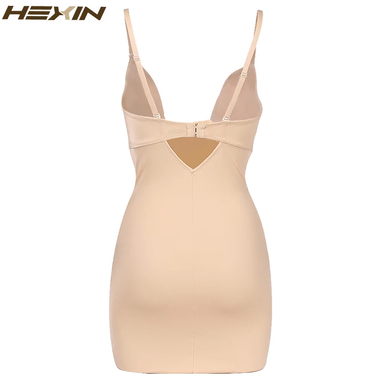 HEXIN женское корректирующее белье для похудения, сексуальное свадебное боди с u-образным вырезом, Утягивающее платье