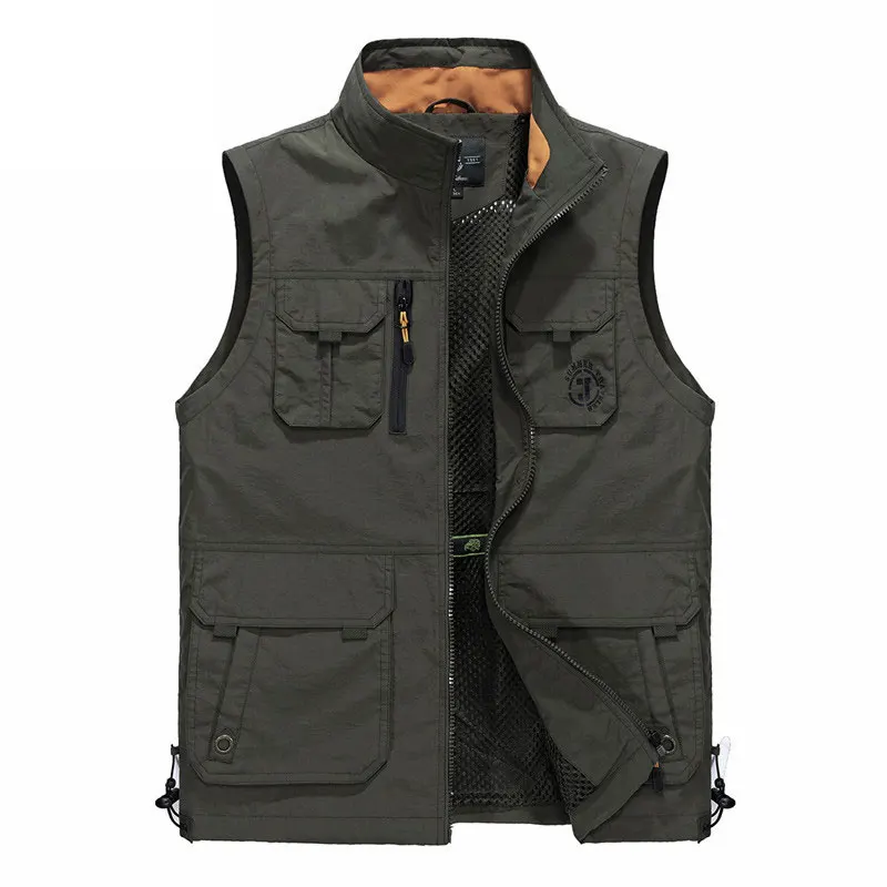 

2018 New Men Quick Dry Multi-bag Photography Hiking Hunting Advertising Vest Spring Summer Large Size L-6XL Outdoor Fishing Vest