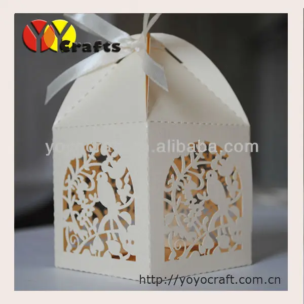 Украшение на заказ бумажная Свадебная коробка Сделано в Китае лазерная резка птица в форме романтической ручной работы народное искусство Свадебная пригласительная открытка