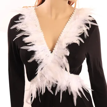 

Feather Angel Wings For Women Burning Man Adjust White Body Harness Cage Elastic Wedding bra Party Dance Rave Wear Halloween