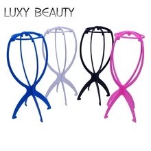 Подставка для волос парик держатель для головы пластиковый парик обучающий кронштейн Портативный складной пластиковый регулируемый DIY шапки волосы парик Инструменты для укладки