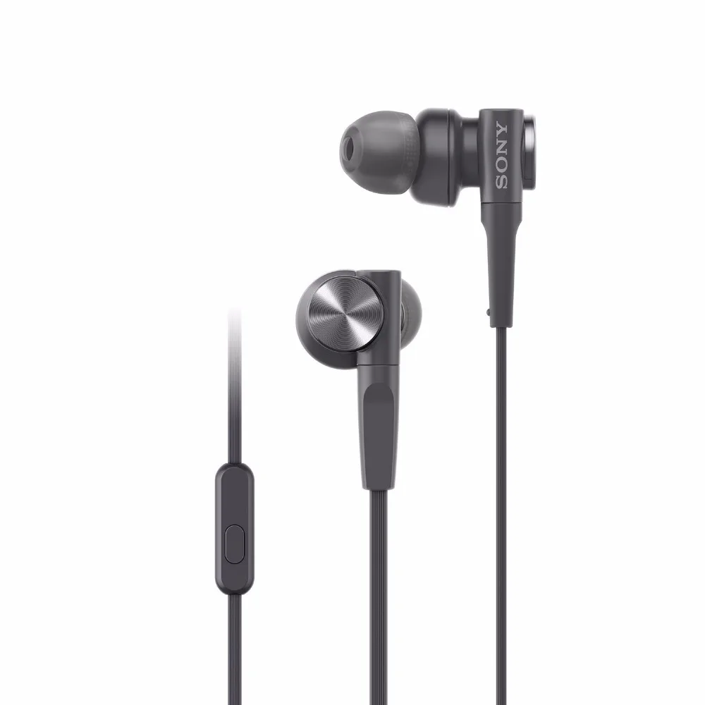 Оригинальные наушники вкладыши Sony MDR XB55AP Premium с микрофоном (черные/белые)|Наушники