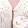 Double Pearl Brooch Snowflake Bow Decoration Accessories Enamel Needle Brooch Silk Scarf Buckle Pure Copper Fittings ► Photo 2/6