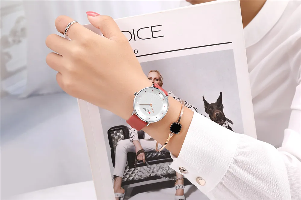 Reloj Mujer CURREN Модные женские часы кожаные Аналоговые кварцевые наручные часы женские очаровательные часы женские Relogios Feminino