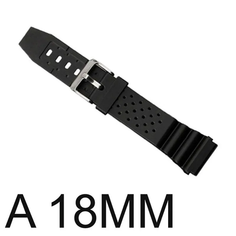 Для часов casio ремешок для часов силиконовые резинки EF заменить электронные наручные часы ремешок спортивные ремешки для часов 16 мм 18 мм 20 мм 22 мм - Цвет ремешка: A 18mm