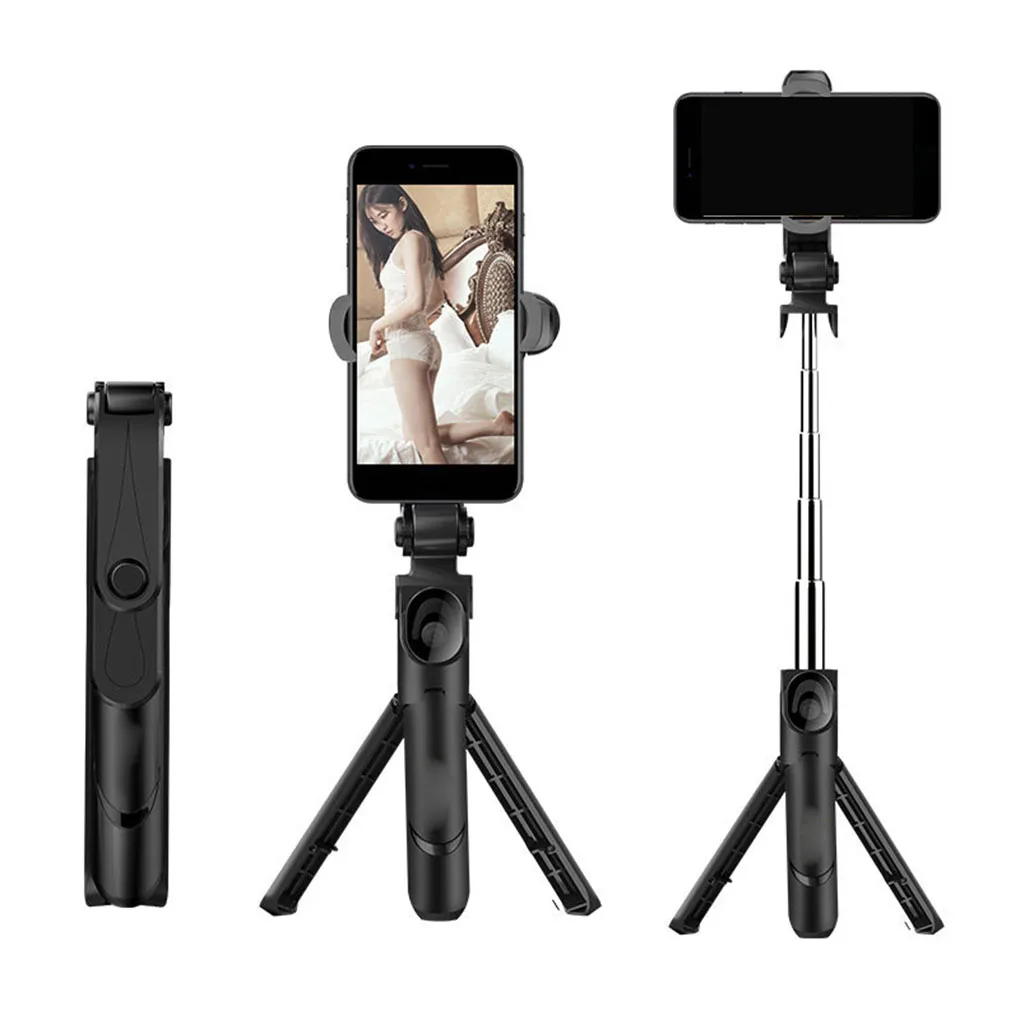 

Travel Bluetooth Colorful Retractable Selfie Stick Mobile Phone Remote Selfie Support Phone Clip Tripod