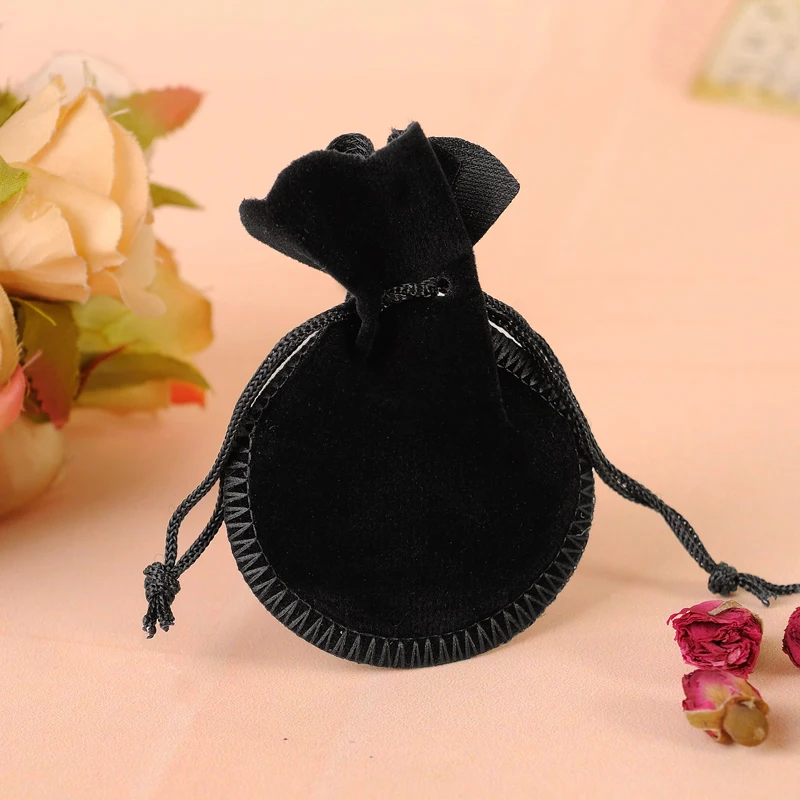 50pcs/lot 7x9cm Gourd Jewelry Bags Pouch 5Colors In Stock Small Velvet Drawstring Bags For Gifts Can Custom Logo