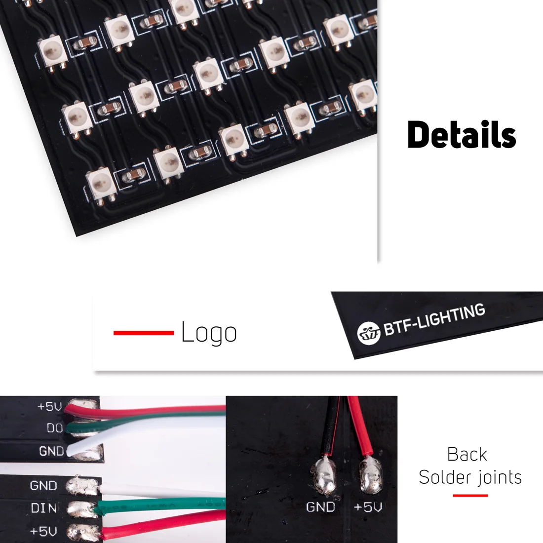 WS2812B SMD 2427 Mini Led цифровая индивидуально Адресуемая Гибкая Светодиодная панель