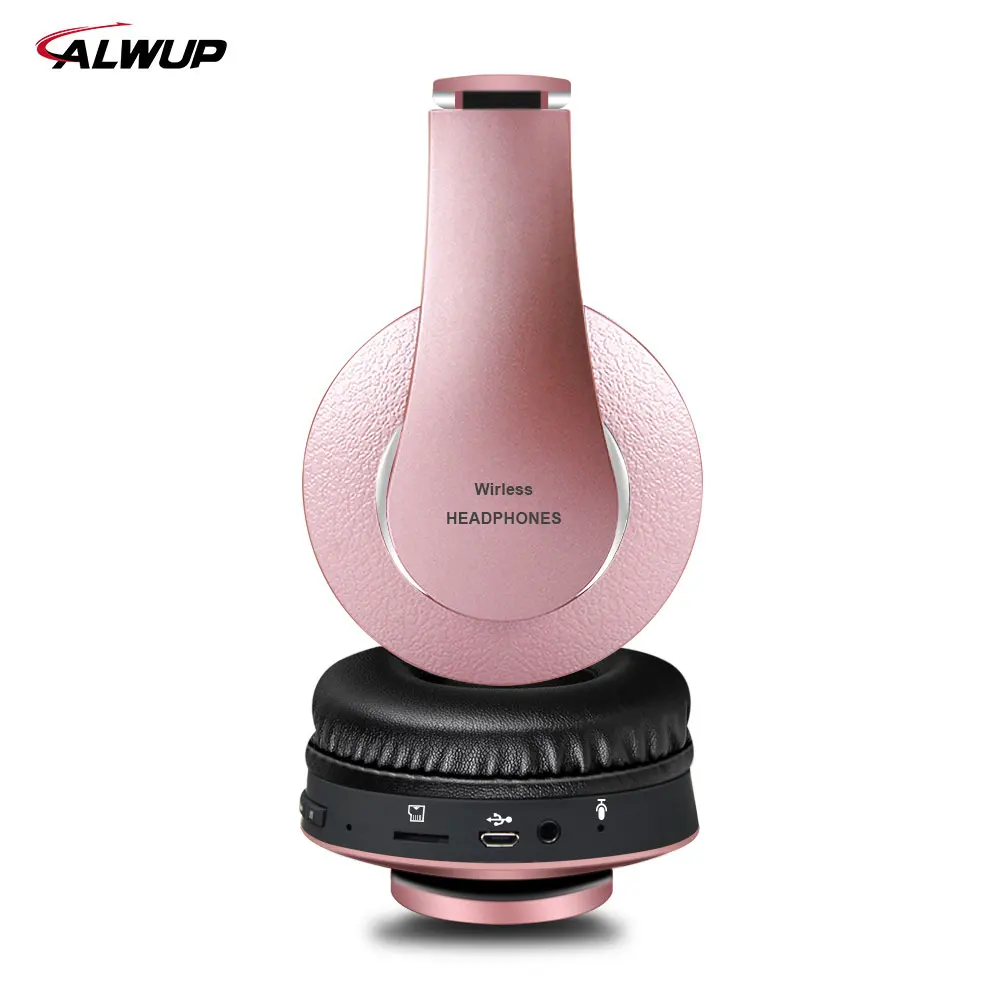 AlWUP Over Ear Wireless Headphones Bluetooth Mp3 Player With Microphone Bluetooth Wireless Headsets Support FM Memory