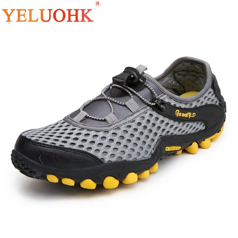 Vente 39 45 hommes Occasionnels Chaussures D été Respirant Chaussures Hommes Confortable Maille Espadrilles Hommes Anti dérapage 2018