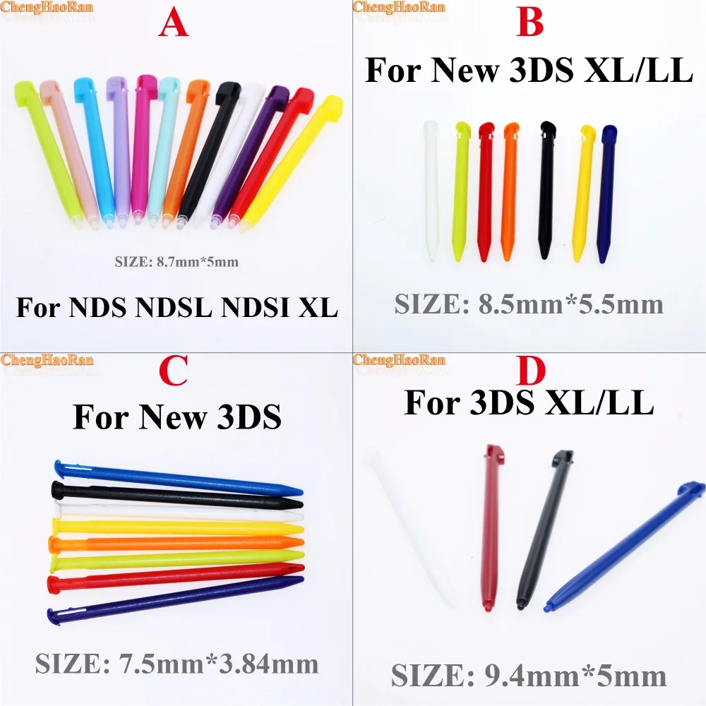 

Mix For New 3DS XL LL 2DS Stylus Pen 8.5cm Muti-color Plastic Touch Stylus Pen Game Accessories For DS Lite (Colors by Random)