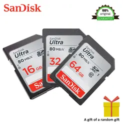 Высокая Скорость sandisk SD карты памяти TF карты Class10 16 gb 32 ГБ, 64 ГБ и 128 ГБ 80 МБ/с. Оригинальный Flash реальная Ёмкость Стик для Камера