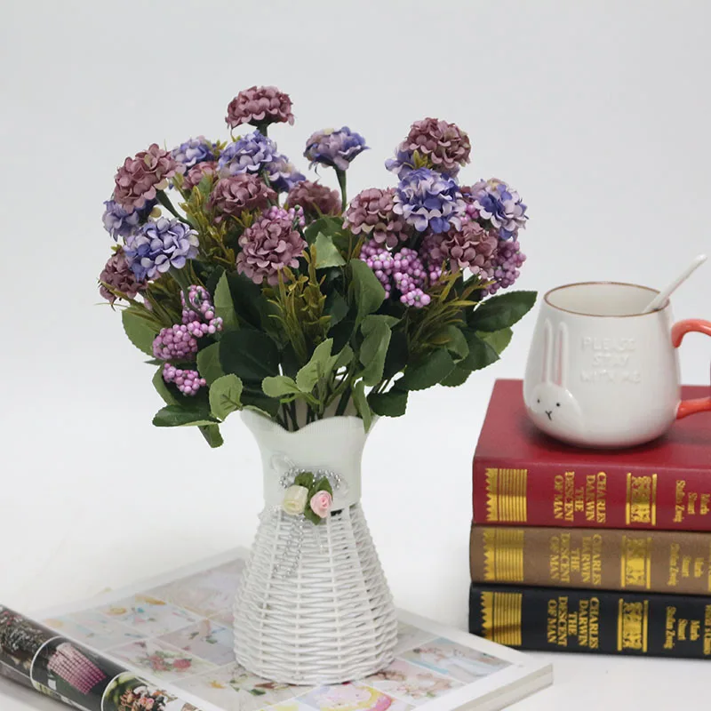 Flone Artificial Plants Silk Daisy Fake Flowers Daisy For Home Decoration Accessories Flower Wall Wedding Garden Decoration (9)