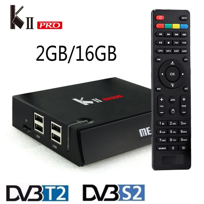 

Original KII Pro DVB S2 DVB T2+S2 Android 5.1 TV Box Amlogic S905 Quad-core BT4.0 2GB/16GB 2.4G/5G Wifi 4K Smart Media Player