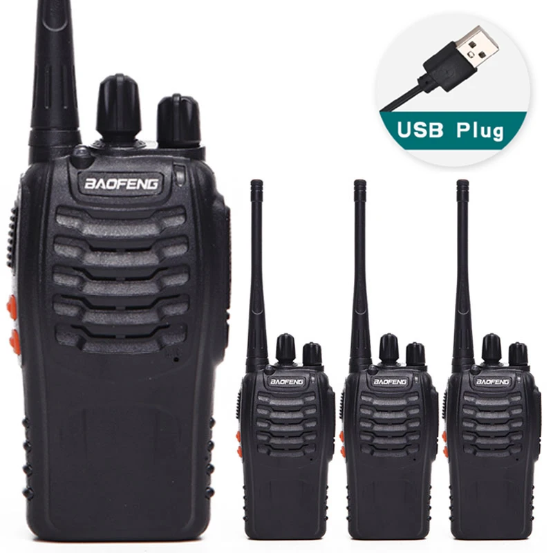 4 шт. Baofeng BF 888S иди и болтай Walkie Talkie “иди 5 Вт двусторонней радиосвязи Портативный CB