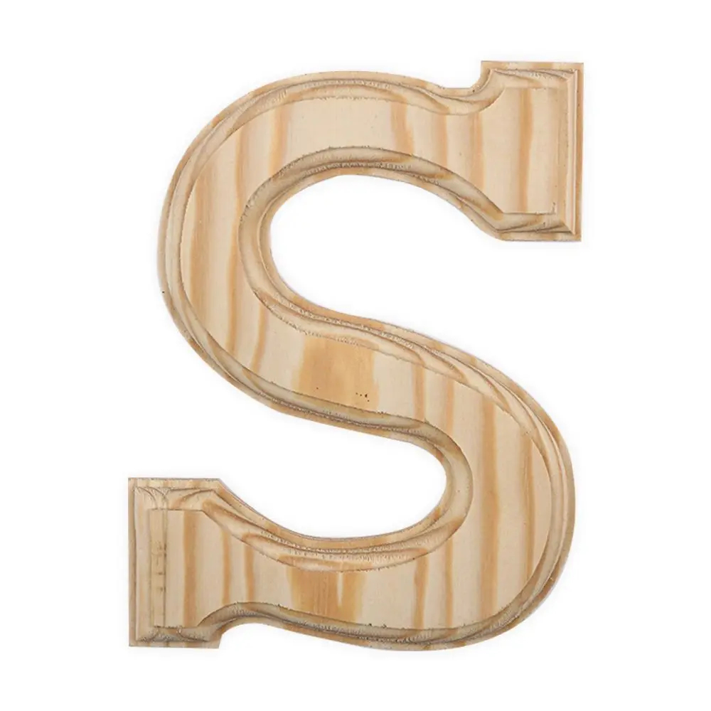 Wholesale 15cm High Wood Wooden Letters A To Z Alphabet Birthday Gift Bridal Wedding Party Home Decorations Freestaning Letter - Цвет: S