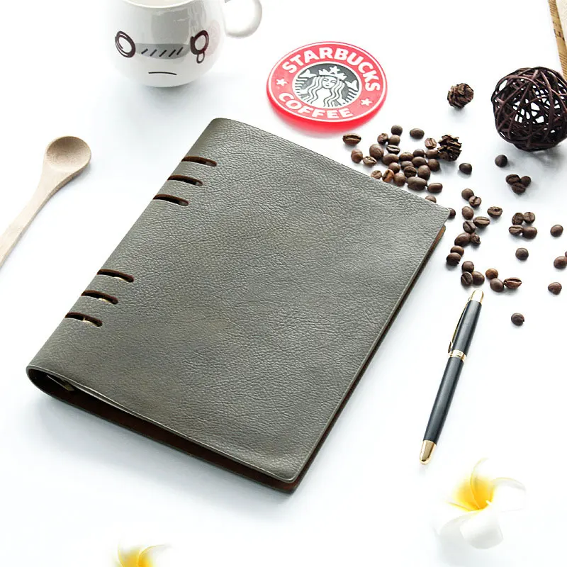 

A5 High-end Notebook Leather Notebook Loose Book Travel Journal Handmade Notepad Vintage Diary School Supplies
