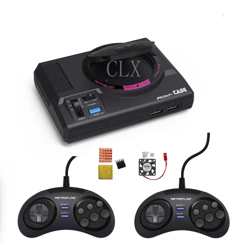  Retroflag MEGAPi CASE-M with Classic USB Controller-M +Power Adapter + 32GB SD Card for Raspberry P