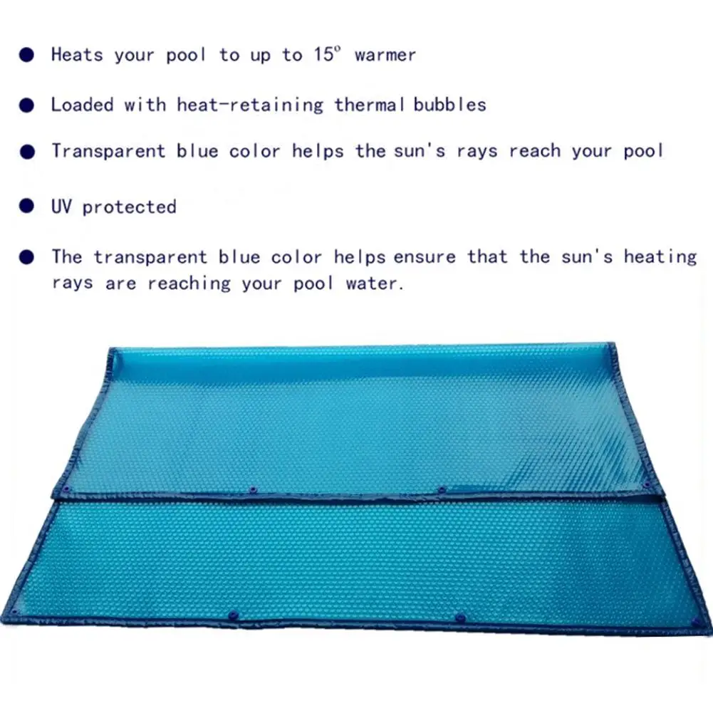 Новая горячая распродажа Крышка для бассейна водонепроницаемая и пылезащитная изоляционная пленка с перфорированной окантовкой синяя наружная