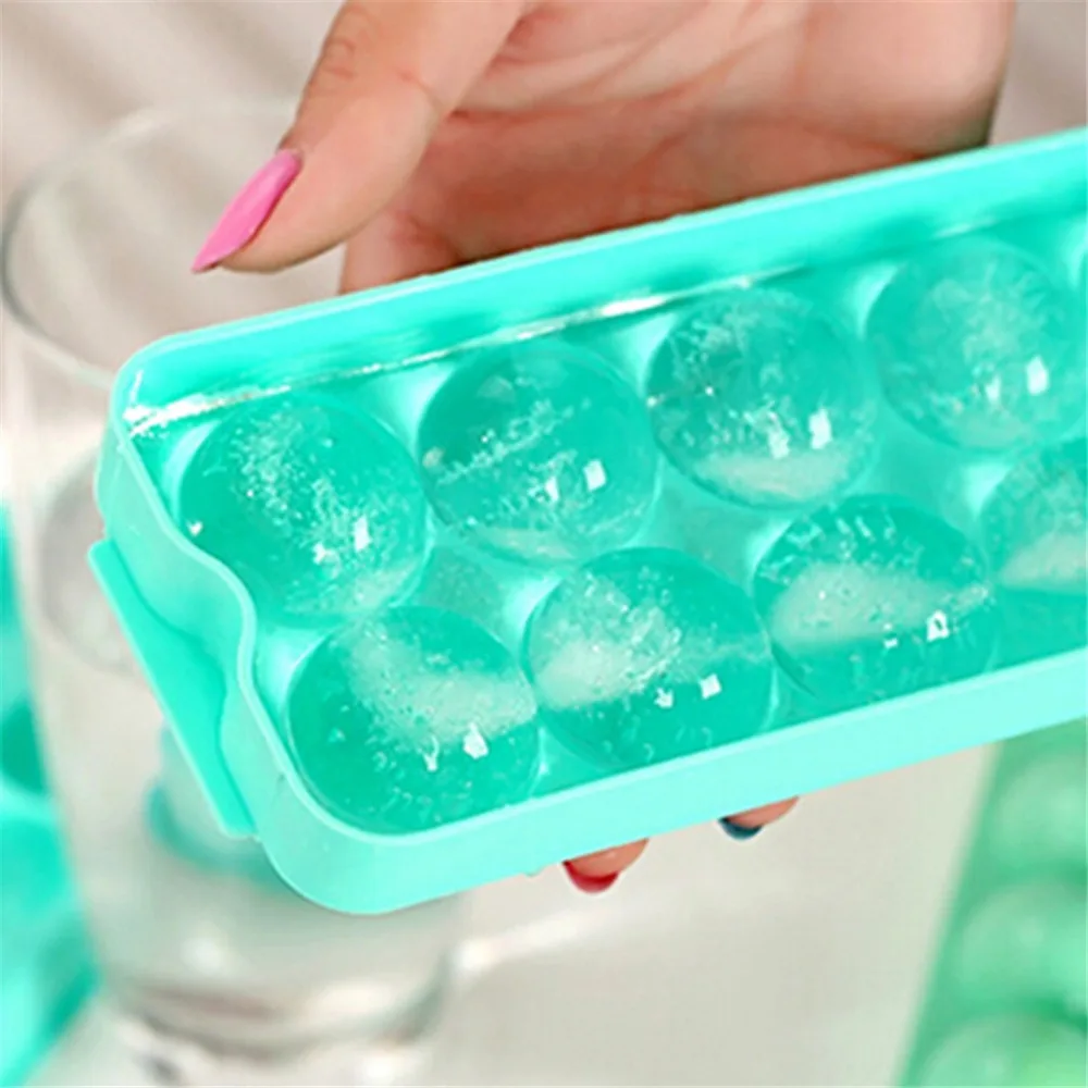 Пластиковые формы лоток для льда 14 Сетки 3D круглые формы для льда домашний бар вечерние круглые шарики производители кубиков льда Кухня DIY формы для мороженого