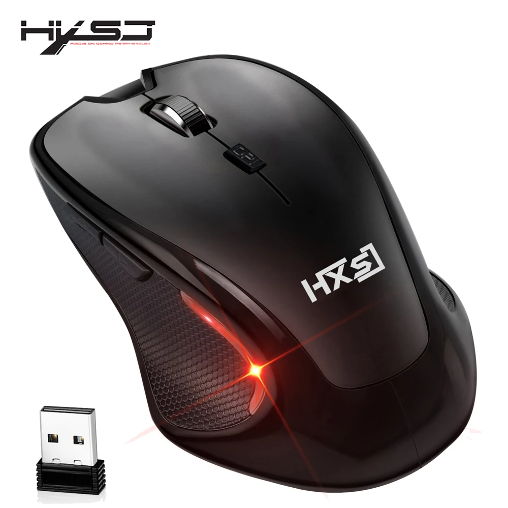 

HXSJ new 2.4G wireless mouse usb mouse optical mouse gaming mouse for computer PC notebook accessories